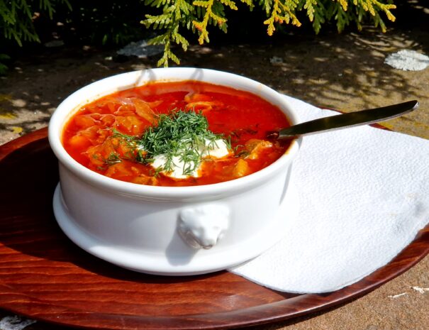 Ukrainische Suppe `Borschtsch`
